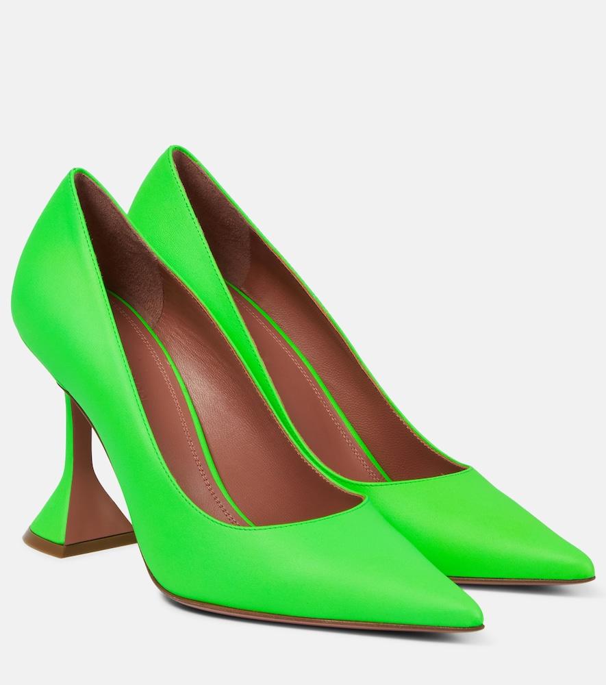 amina muaddi ami leather pumps