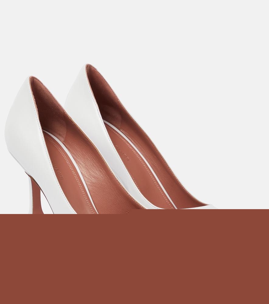 amina muaddi ami leather pumps