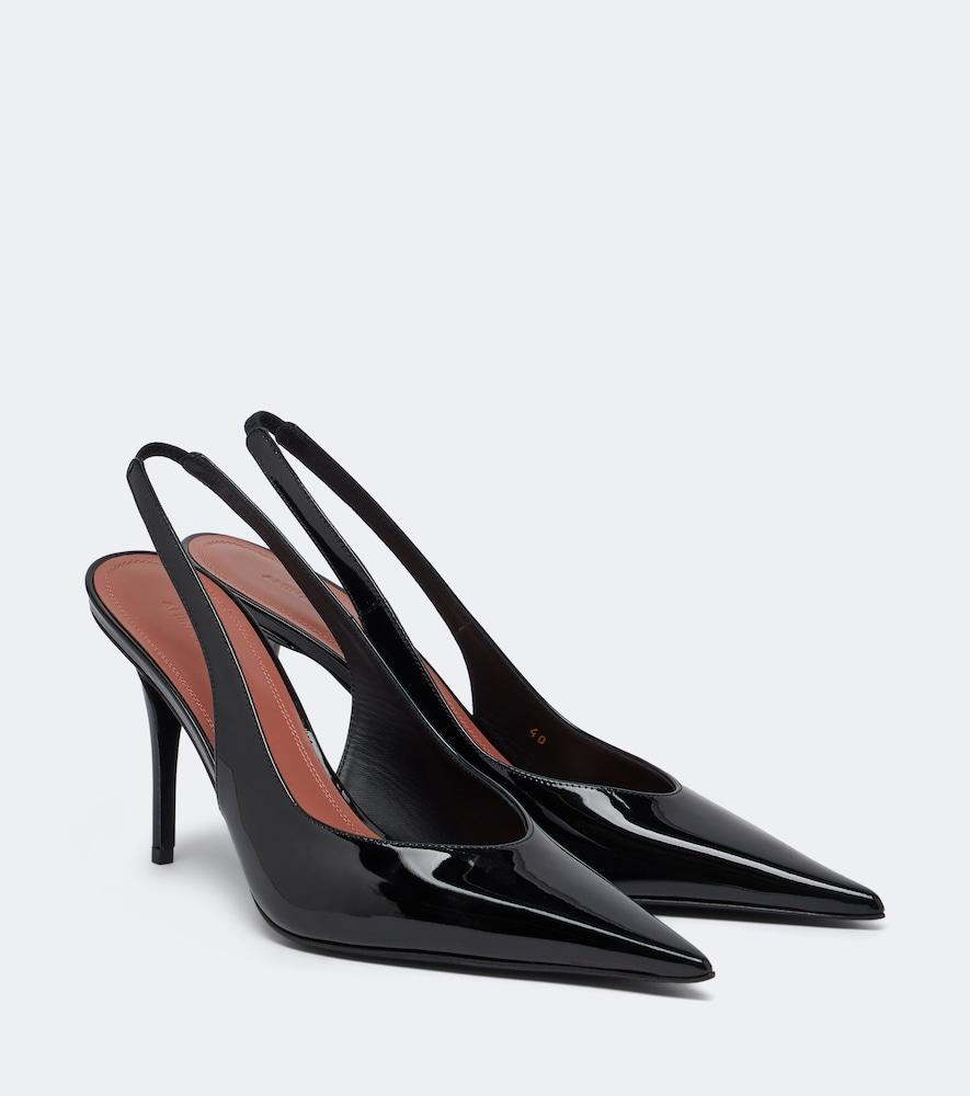 amina muaddi anok patent leather slingback pumps