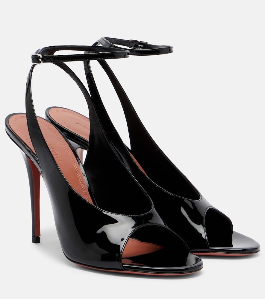 amina muaddi anok patent leather slingback sandals