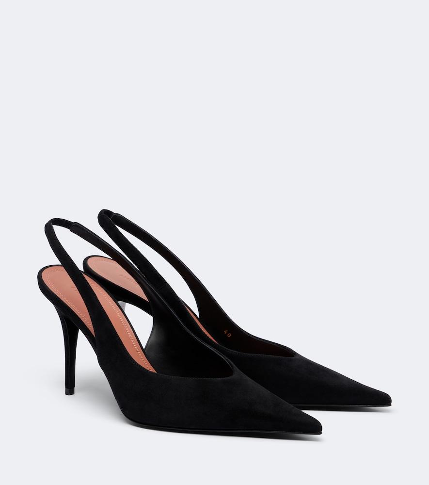 amina muaddi anok suede slingback pumps