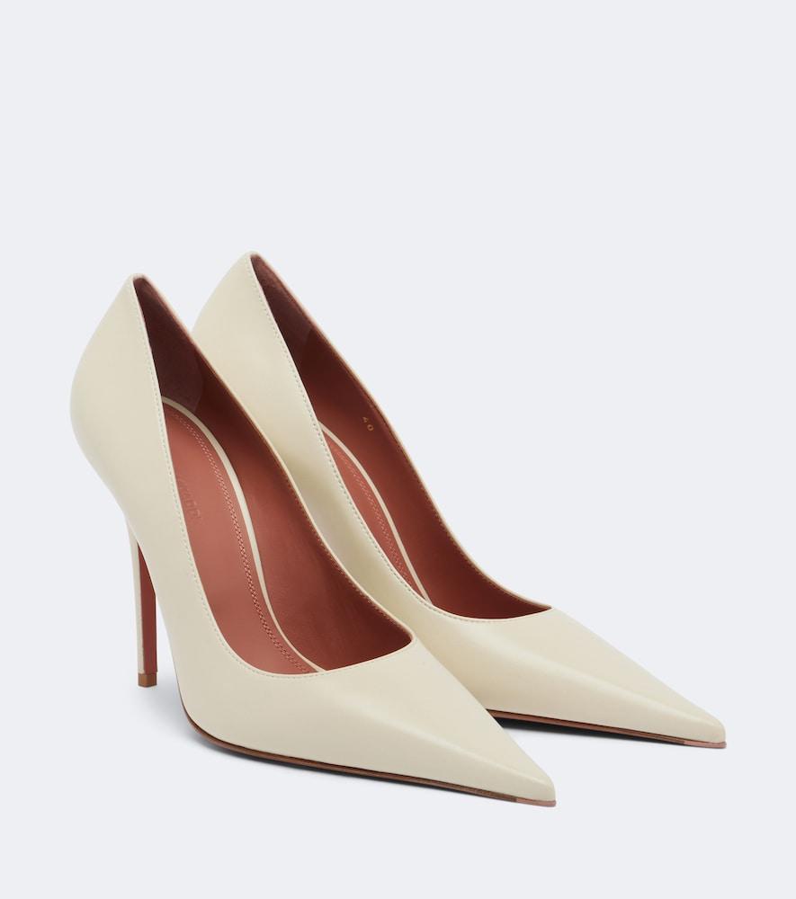 amina muaddi barbara leather pumps