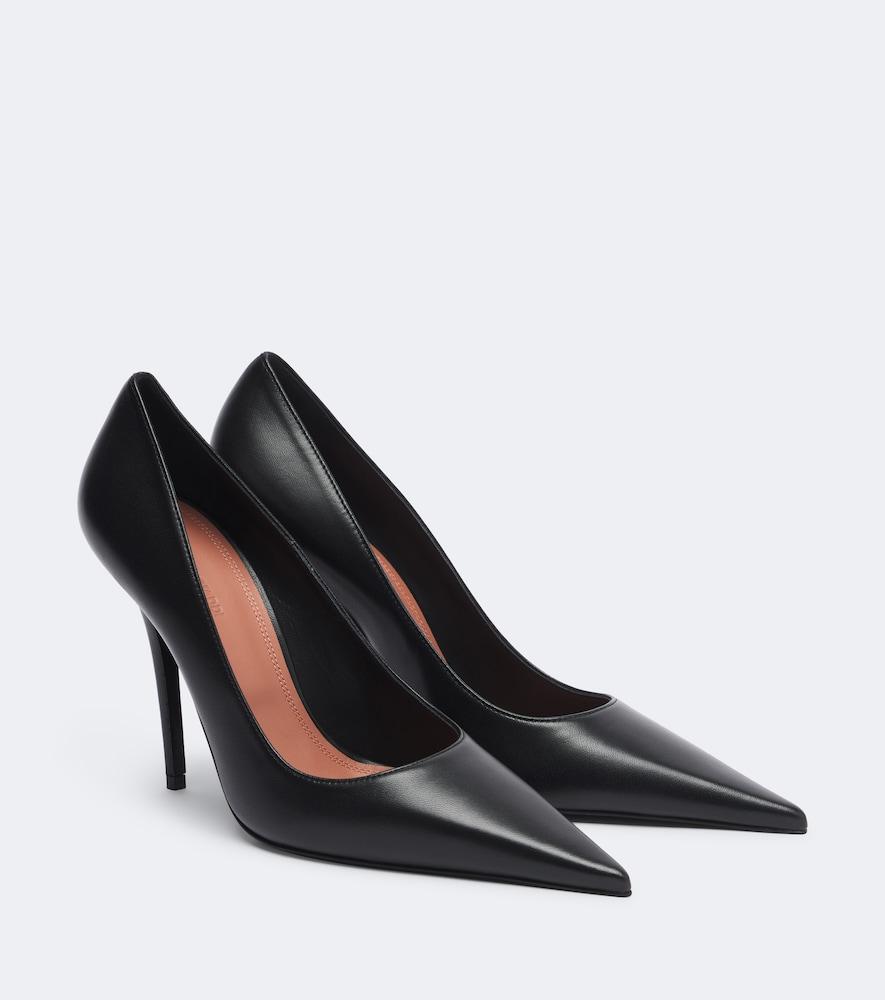 amina muaddi barbara leather pumps