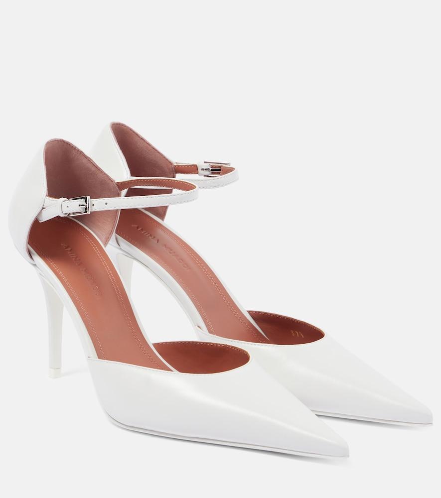amina muaddi barbara mary jane leather pumps