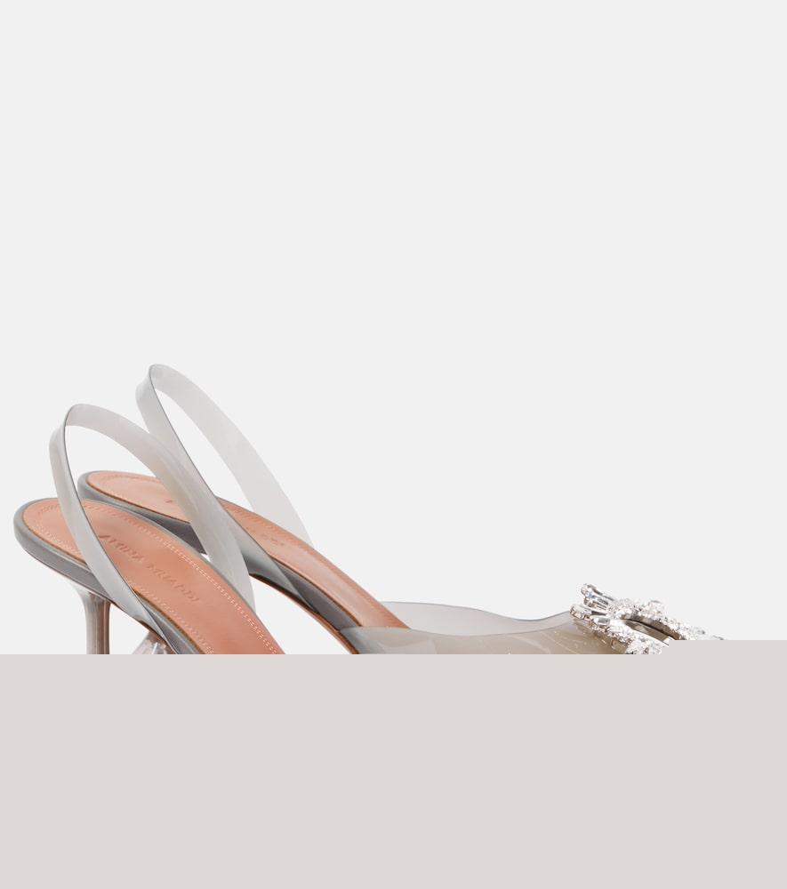 amina muaddi begum glass 70 pvc slingback pumps