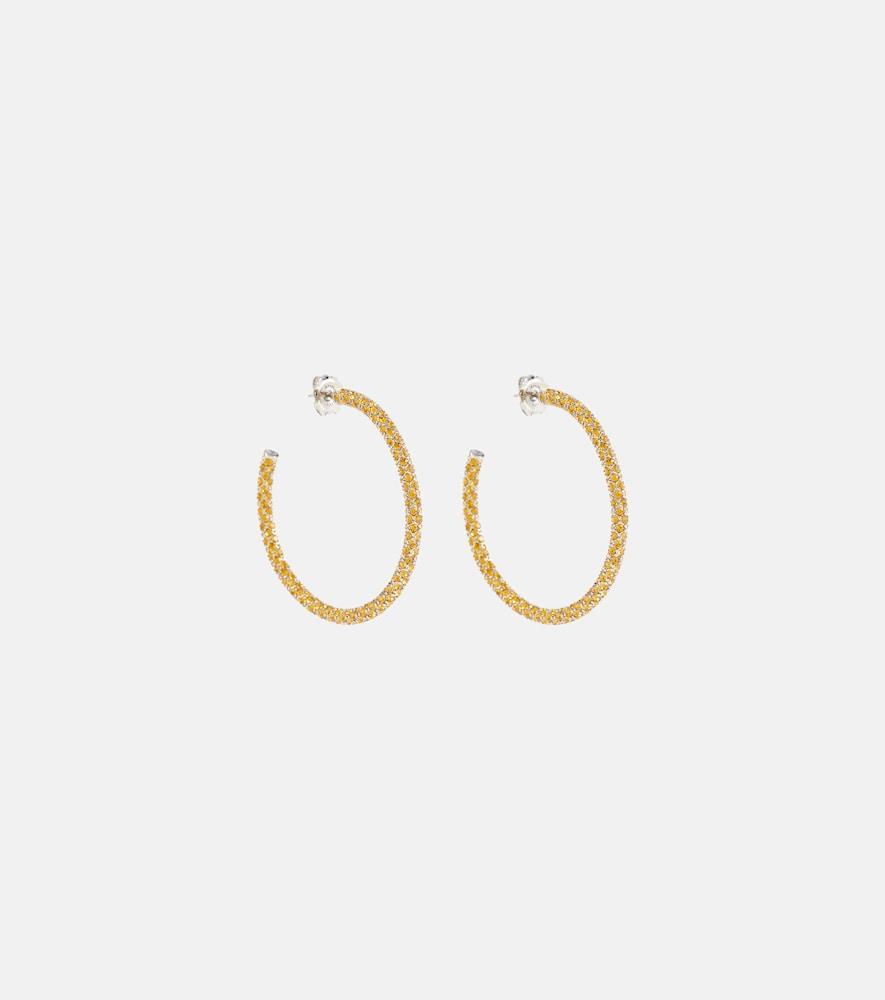 amina muaddi cameron crystal-embellished earrings