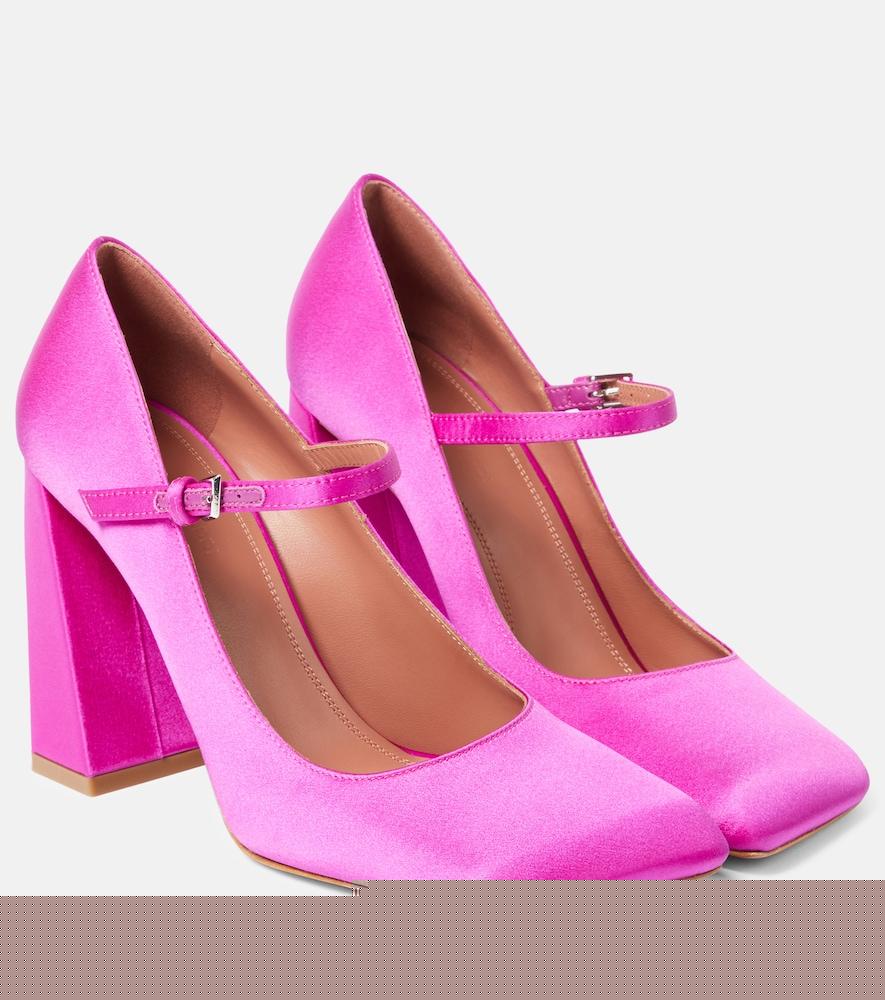 amina muaddi charlotte 95 satin mary jane pumps