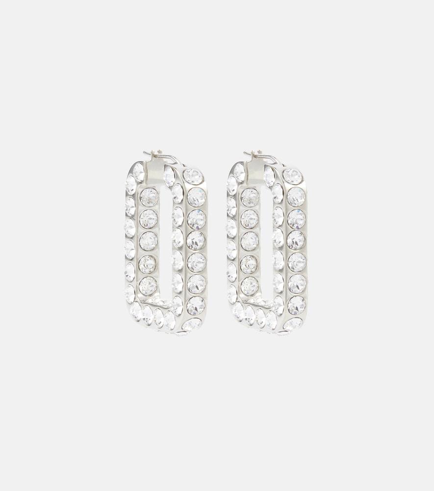 amina muaddi charlotte embellished hoop earrings