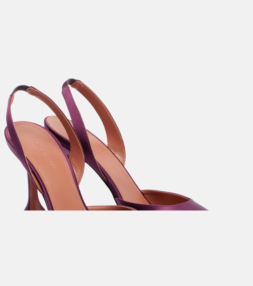amina muaddi holli 95 satin slingback pumps