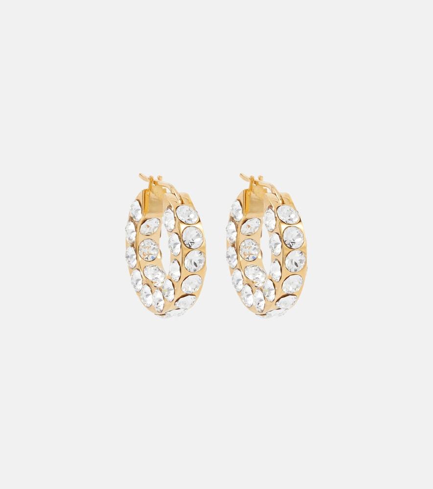 amina muaddi jah crystal-embellished hoop earrings