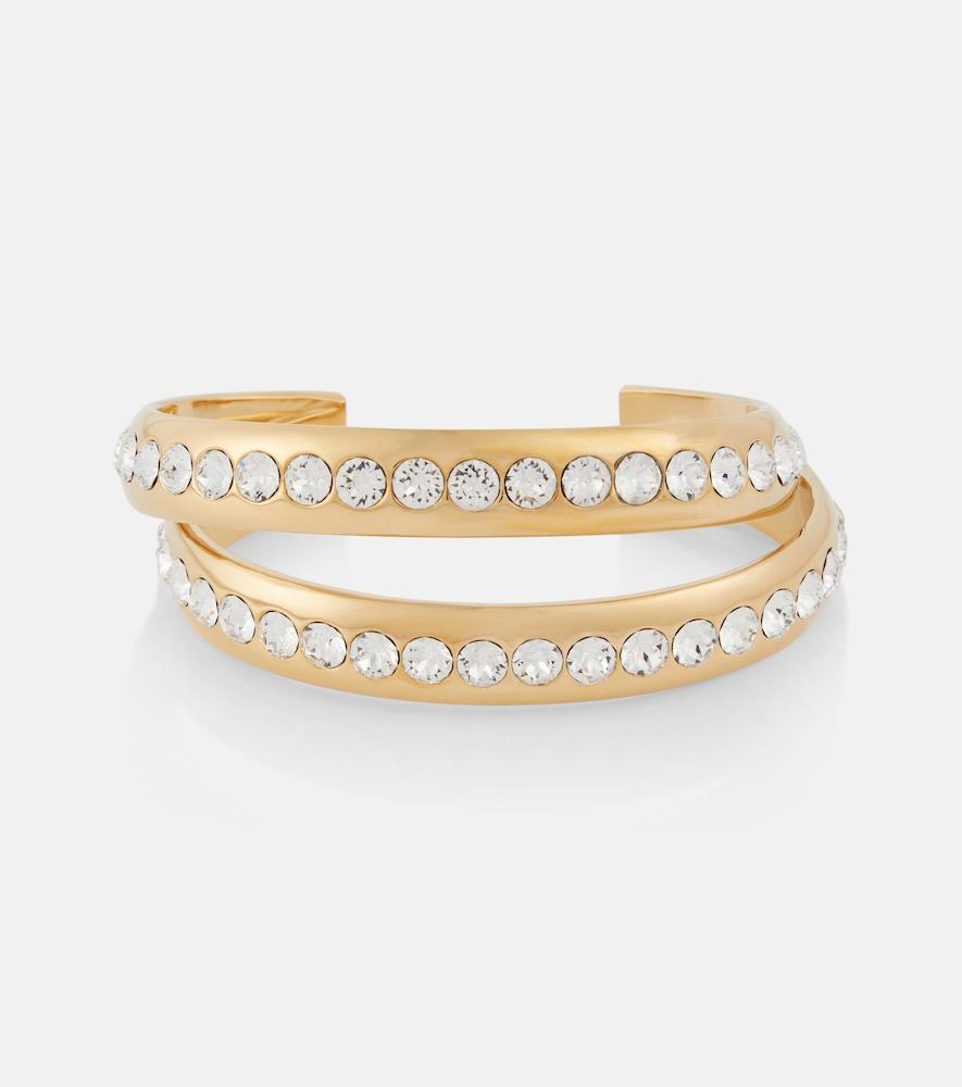 amina muaddi jahleel crystal-embellished bangle