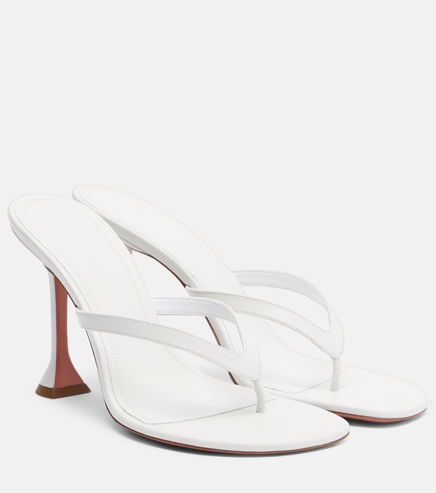 amina muaddi juliette leather thong sandals
