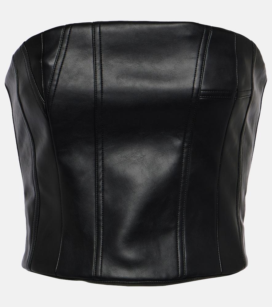 amiri zip-up bustier top