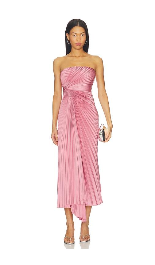 amur everyn pleated gown in pink. - size 10 (also in 8)