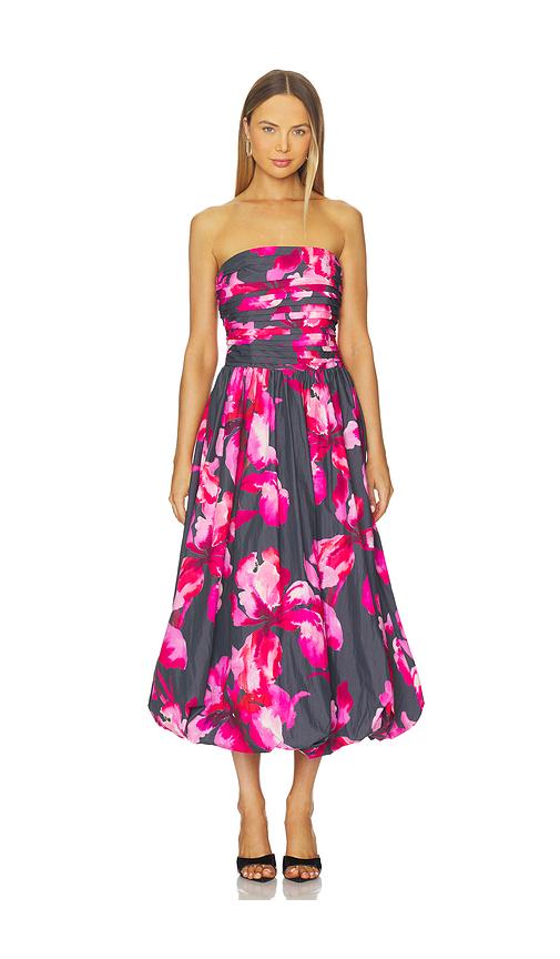 amur helena bubble midi dress in black. - size 2 (also in 6)