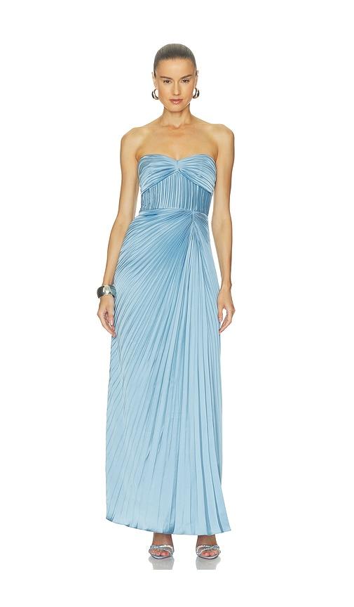 amur joyceann sweetheart gown in blue. - size 0 (also in 00, 2, 4, 6, 8, 10)