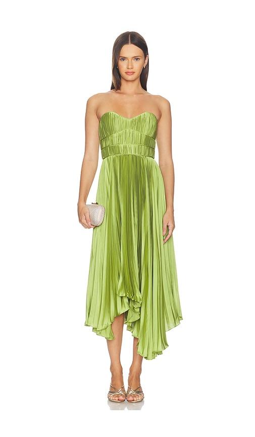 amur juliett midi dress in green. - size 0 (also in 12, 2, 4, 6, 8)