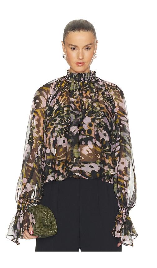 amur kellen chiffon top in multi. - size l (also in xs, s, m)