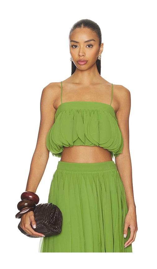amur sonia ruffle top in green. - size 10 (also in 6)