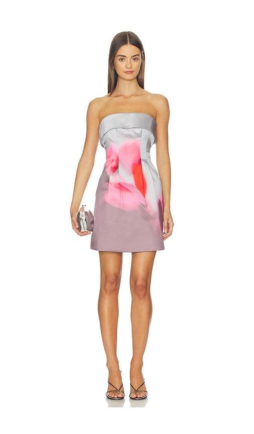amur zelie mini dress in grey. - size 0 (also in 00, 2, 4, 6, 8, 10, 12)