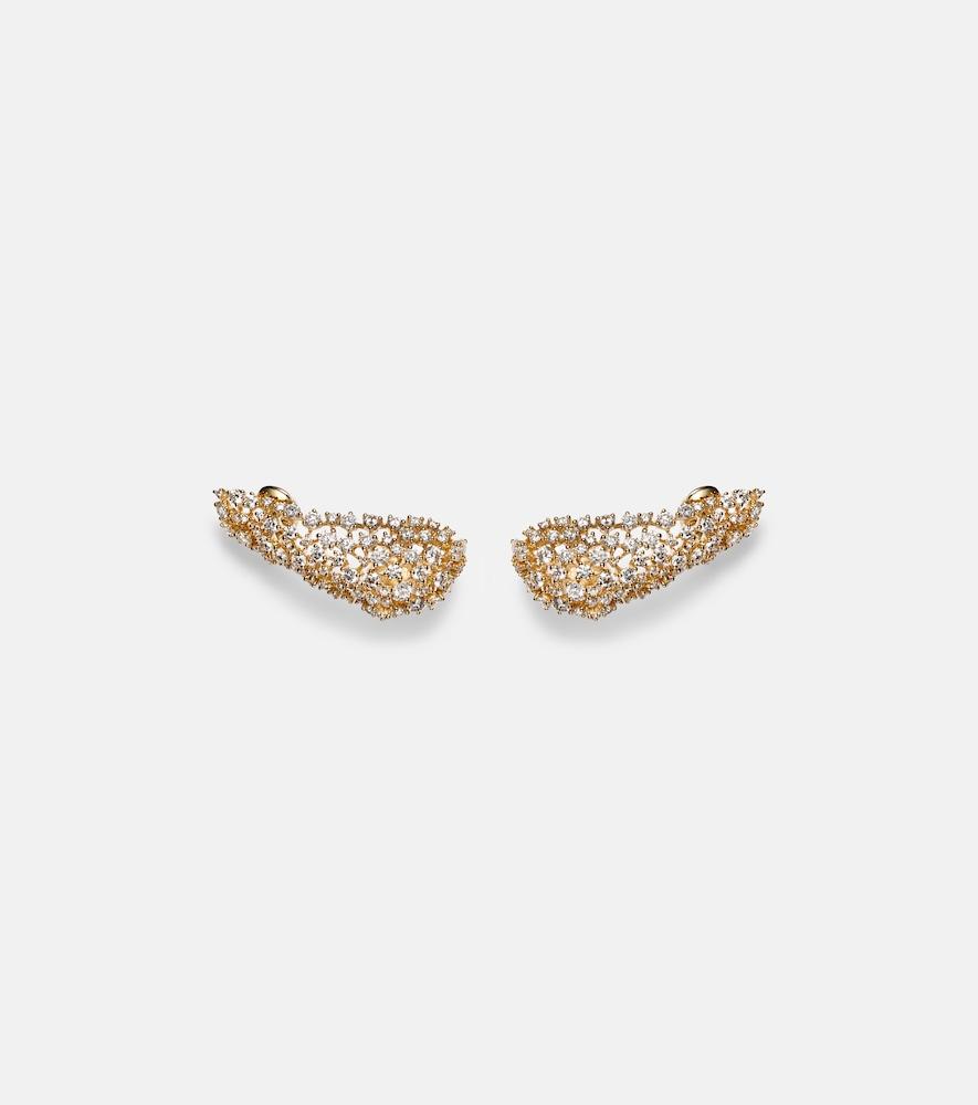 ananya scatter 18kt gold earrings with diamonds