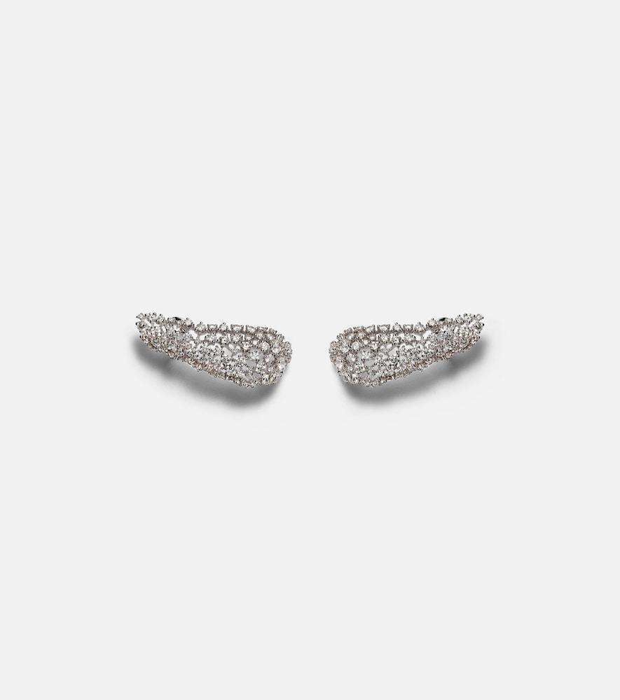ananya scatter 18kt white gold earrings with diamonds