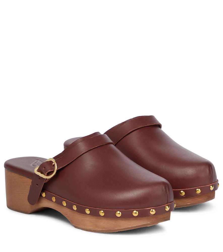 ancient greek sandals classic closed leather clogs