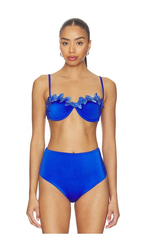 ancora nysa bikini top in blue. - size l (also in xs, s, m)
