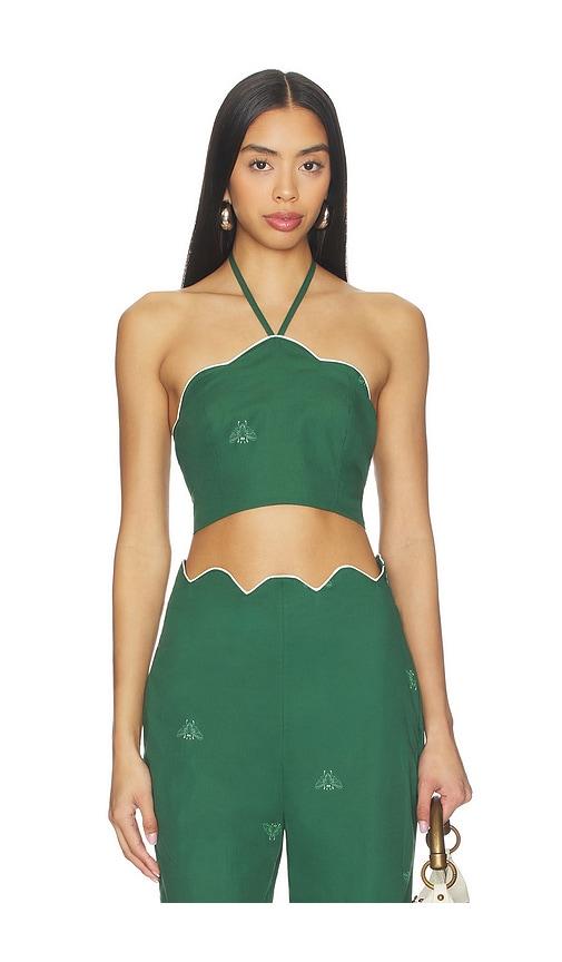 ancora senea top in green. - size l (also in s, m)