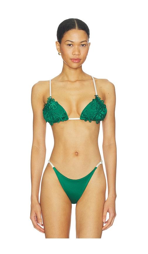 ancora vea bikini top in green. - size l (also in s, m, xl)