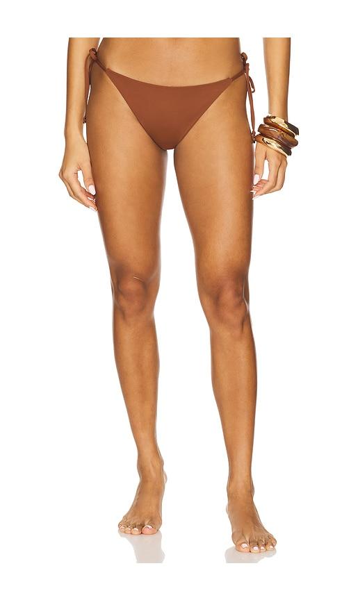 anemos string tie bikini bottom in chocolate. - size l (also in xl)