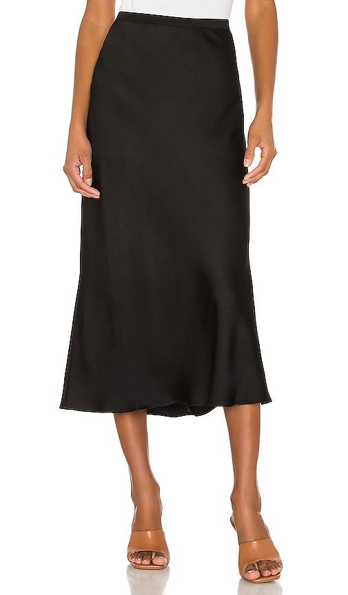 anine bing bar silk skirt in black. - size l (also in xs, s, m)