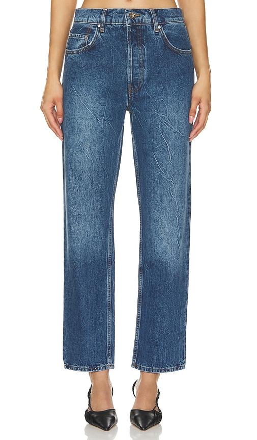 anine bing benson jeans in denim-dark. - size 25 (also in 27)