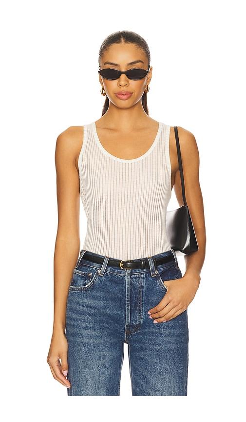 anine bing eugene tank in white. - size l (also in m)