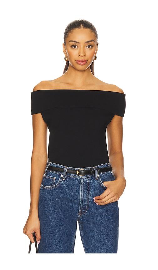 anine bing francis top in black. - size l (also in m, s)