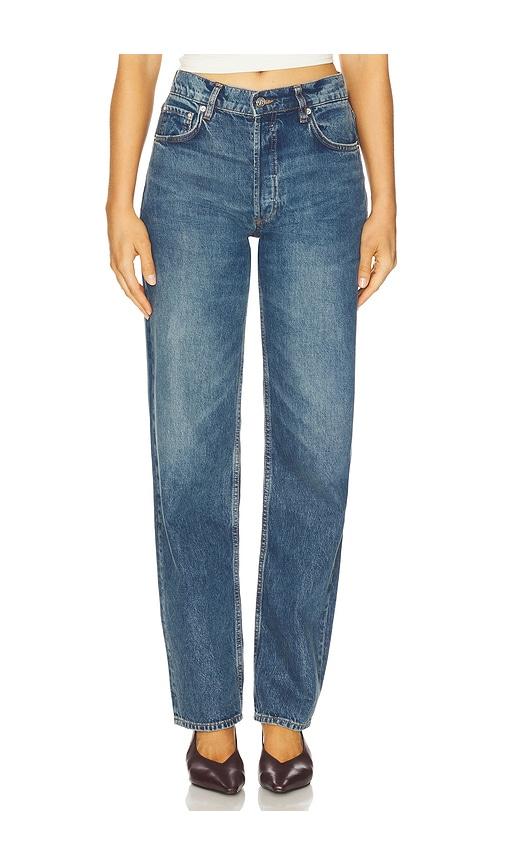 anine bing gavin long wide leg in blue. - size 24 (also in 25, 27)