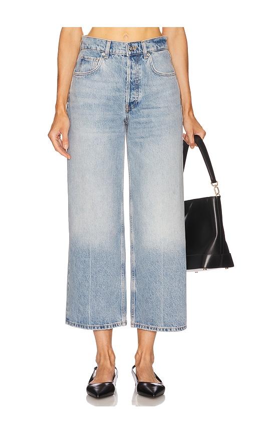 anine bing heath wide leg in blue. - size 24 (also in 27, 28)