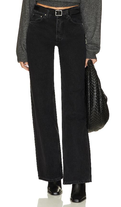 anine bing hugh jeans in black. - size 23 (also in 24, 25, 26, 27, 28, 29, 30, 31)