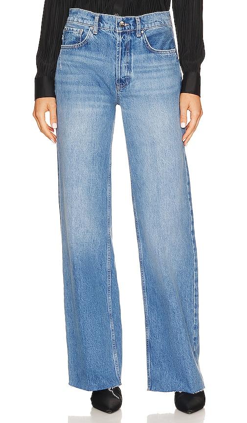 anine bing hugh jeans in denim-medium. - size 24 (also in 25, 26, 27, 28, 29, 30, 32)
