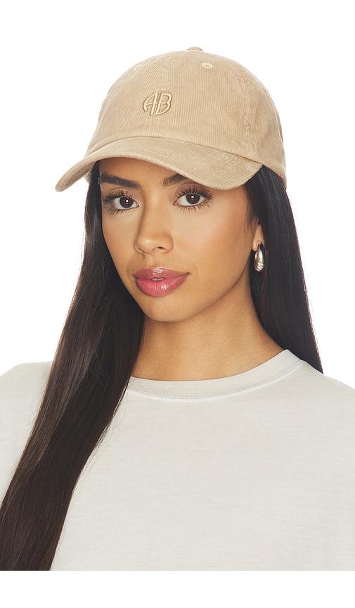 anine bing jeremy baseball cap in beige.