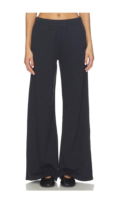 anine bing kacey sweatpant monogram in black. - size l (also in s)