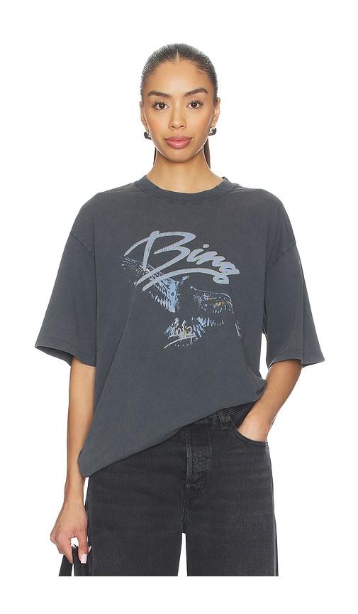 anine bing kent eagle tee in charcoal. - size m (also in s)