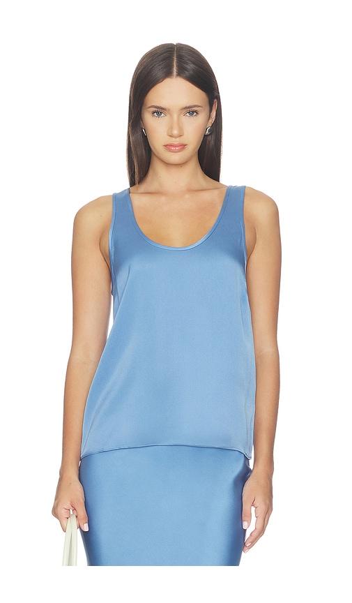 anine bing lea top in blue. - size l (also in xs, s, m)