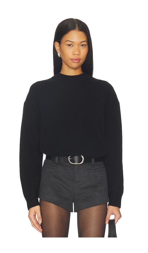 anine bing lee crew sweater in black. - size l (also in s, m)