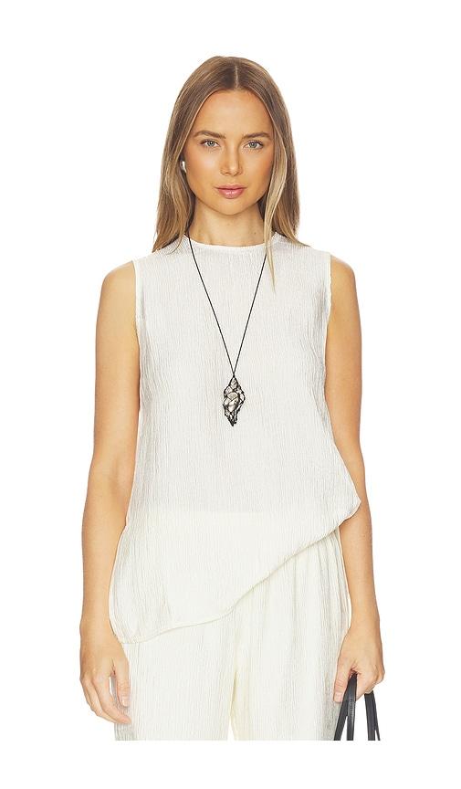 anine bing malia top in cream. - size l (also in m, s, xs)