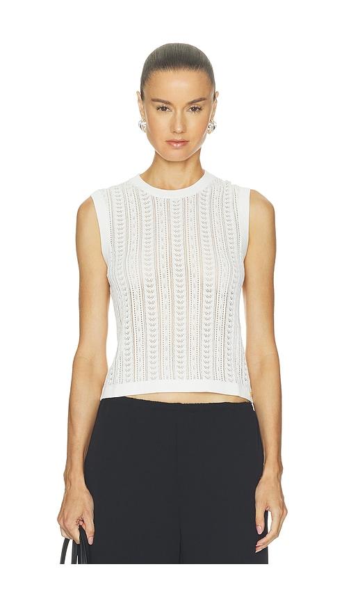 anine bing moni crop tank in white. - size l (also in xs, s, m)