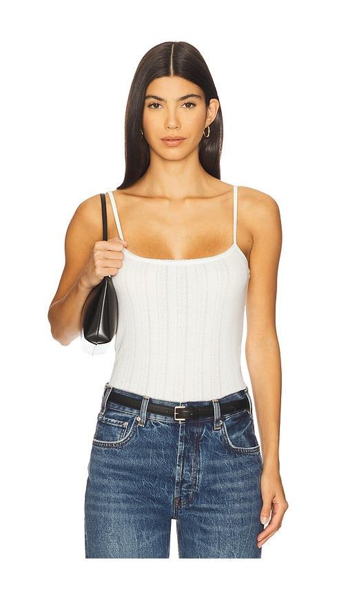 anine bing pia cami tank in white. - size l (also in m)