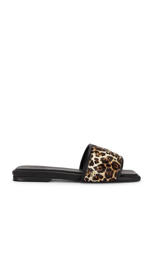 anine bing ria slide in brown,black. - size 37 (also in 39)