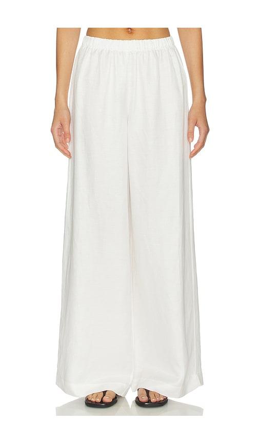 anine bing roslyn pant in white. - size l (also in xs, s)