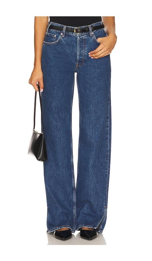 anine bing roy wide leg in blue. - size 23 (also in 24, 25, 26, 27, 28, 29, 30, 31)